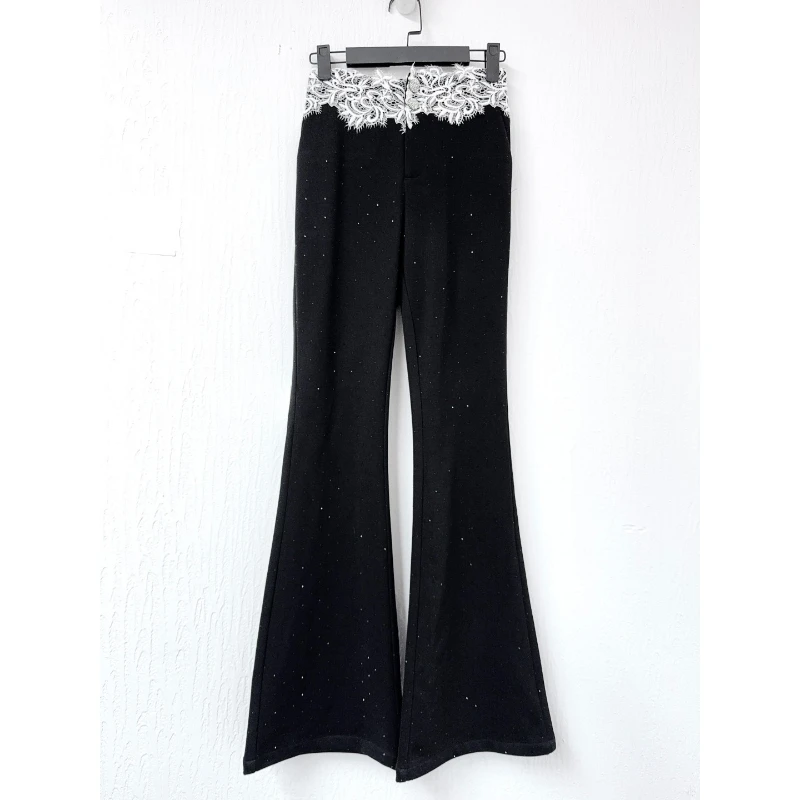 芙娜妮新中式气质时尚美拉德百搭高腰设计感小个子裤子F2511791B