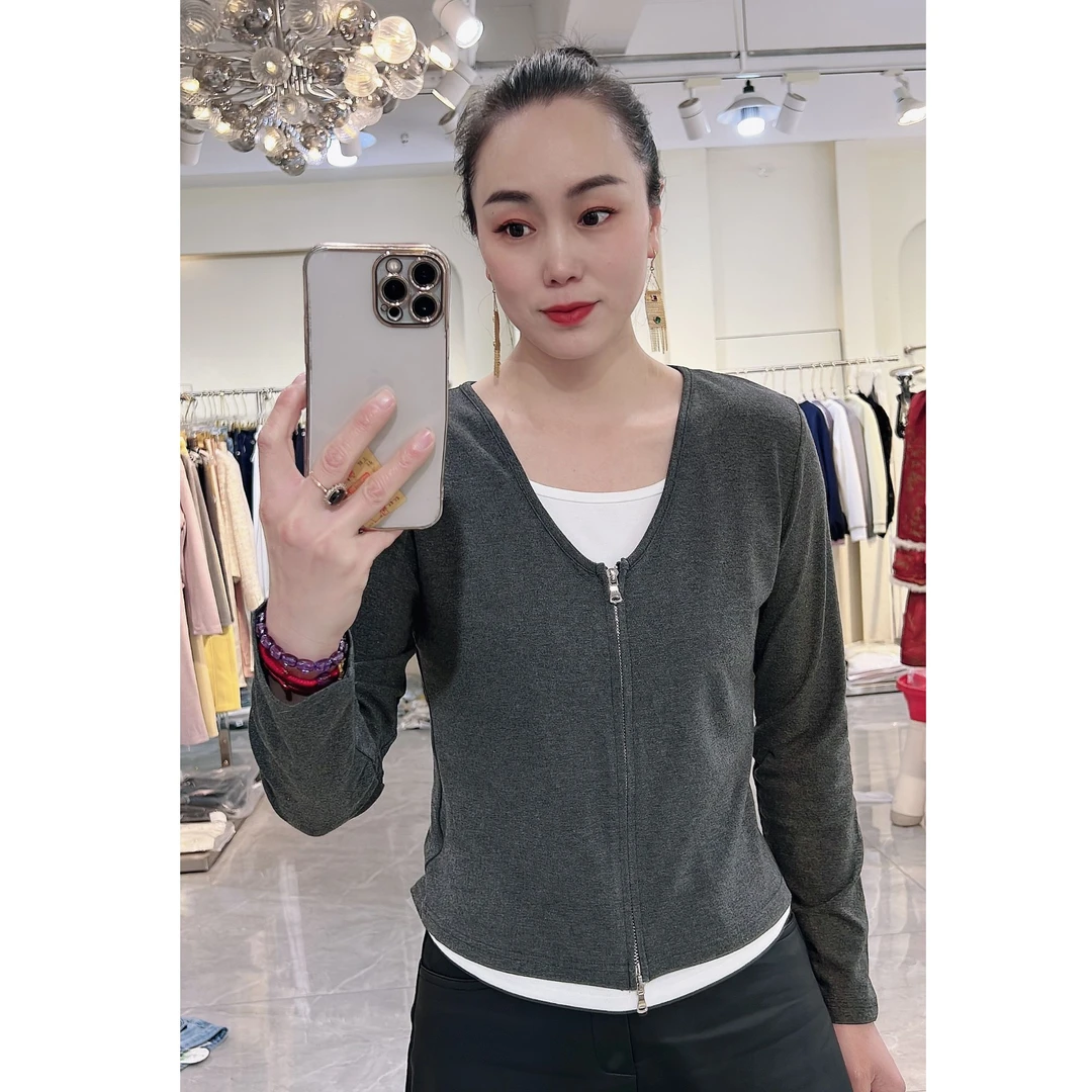 品名：假两件不串色小衫~牛仔裤搭配神器