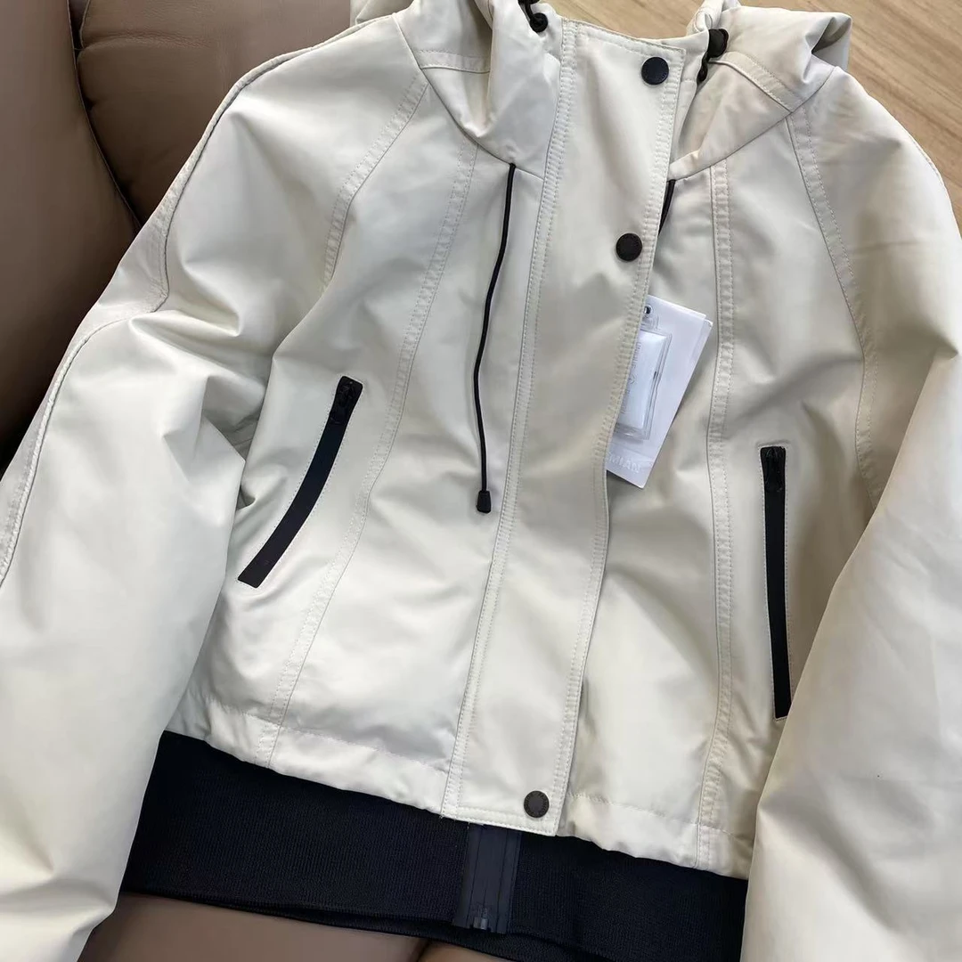 【假两件外套】短款保暖时尚撞色绒外套-苋 17061(6135)