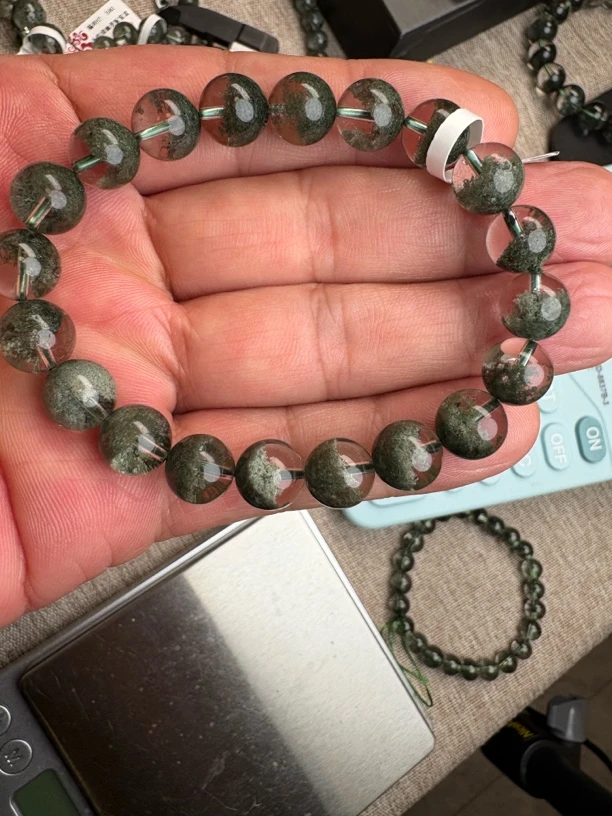 自然水晶严选天然绿幽灵聚宝盆