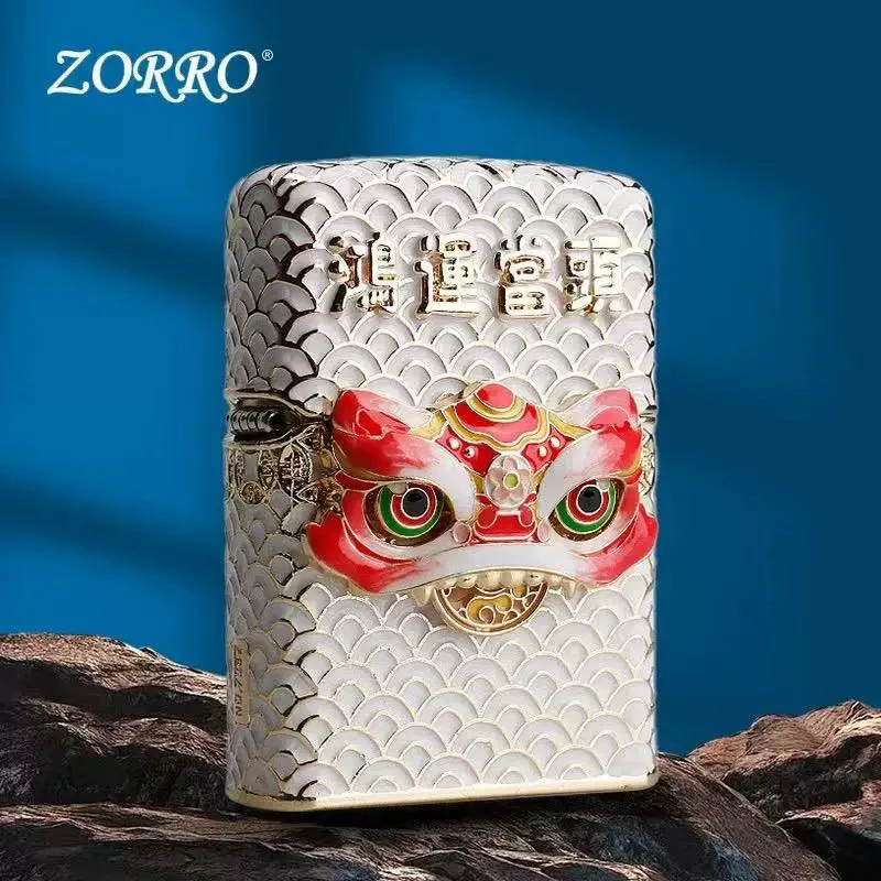 ZORRO 夜光醒狮小瑞兽造型防风打火机送男生礼物