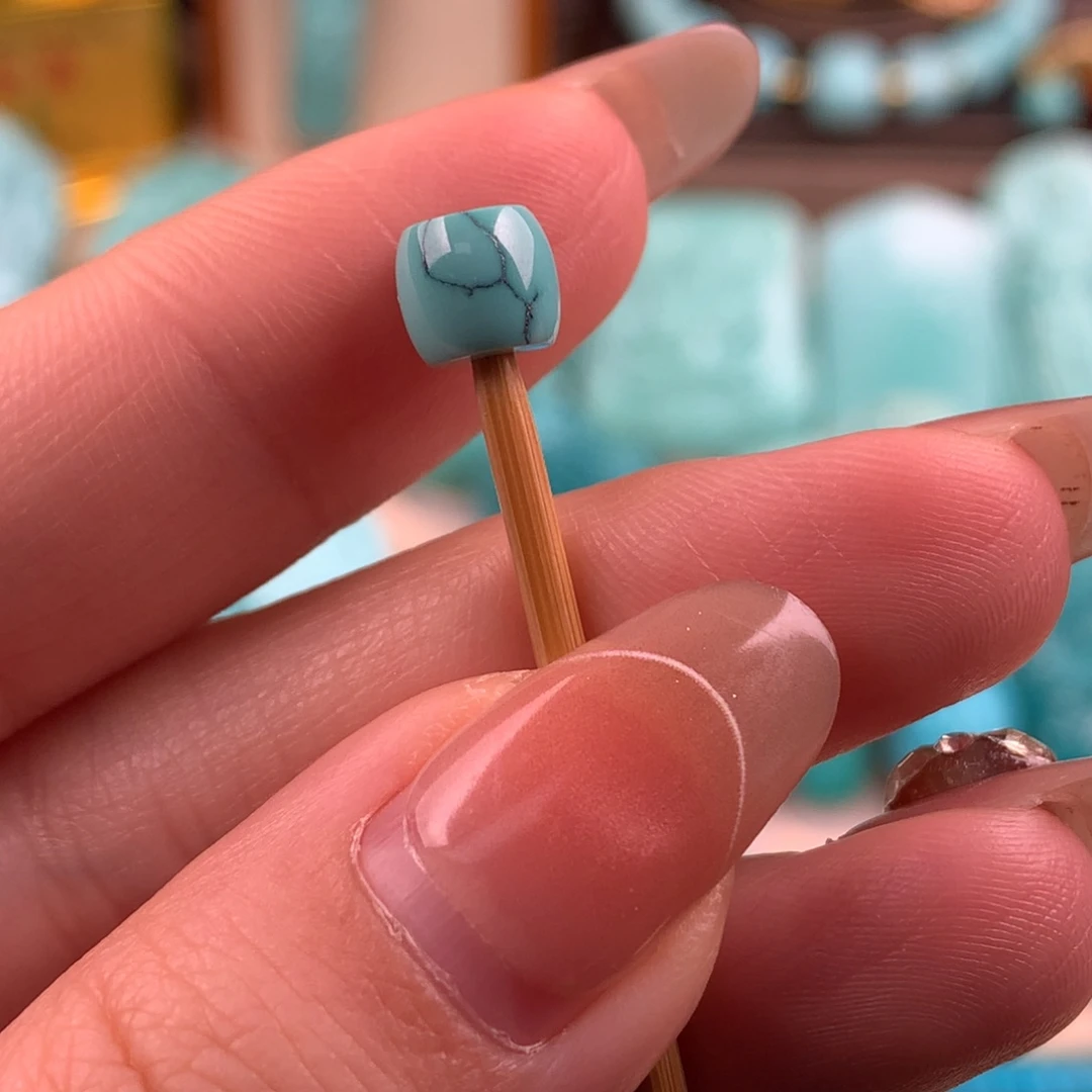 绿松石未镶嵌直切6.8