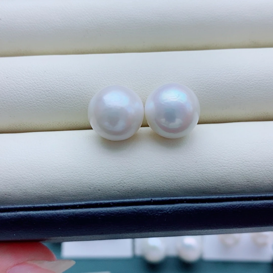 巷***～银S925镶嵌耳饰淡水珍珠13mm