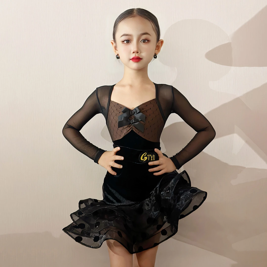 GTYdance拉丁舞服2025新款女童练功服L25085