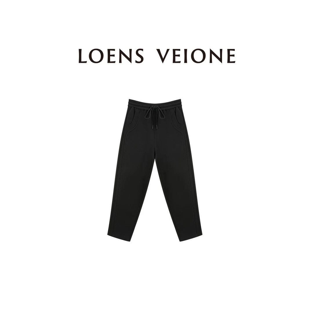 LOENS VEIONE/罗拉 国潮加绒加厚秋冬萝卜裤23CVDG0624N