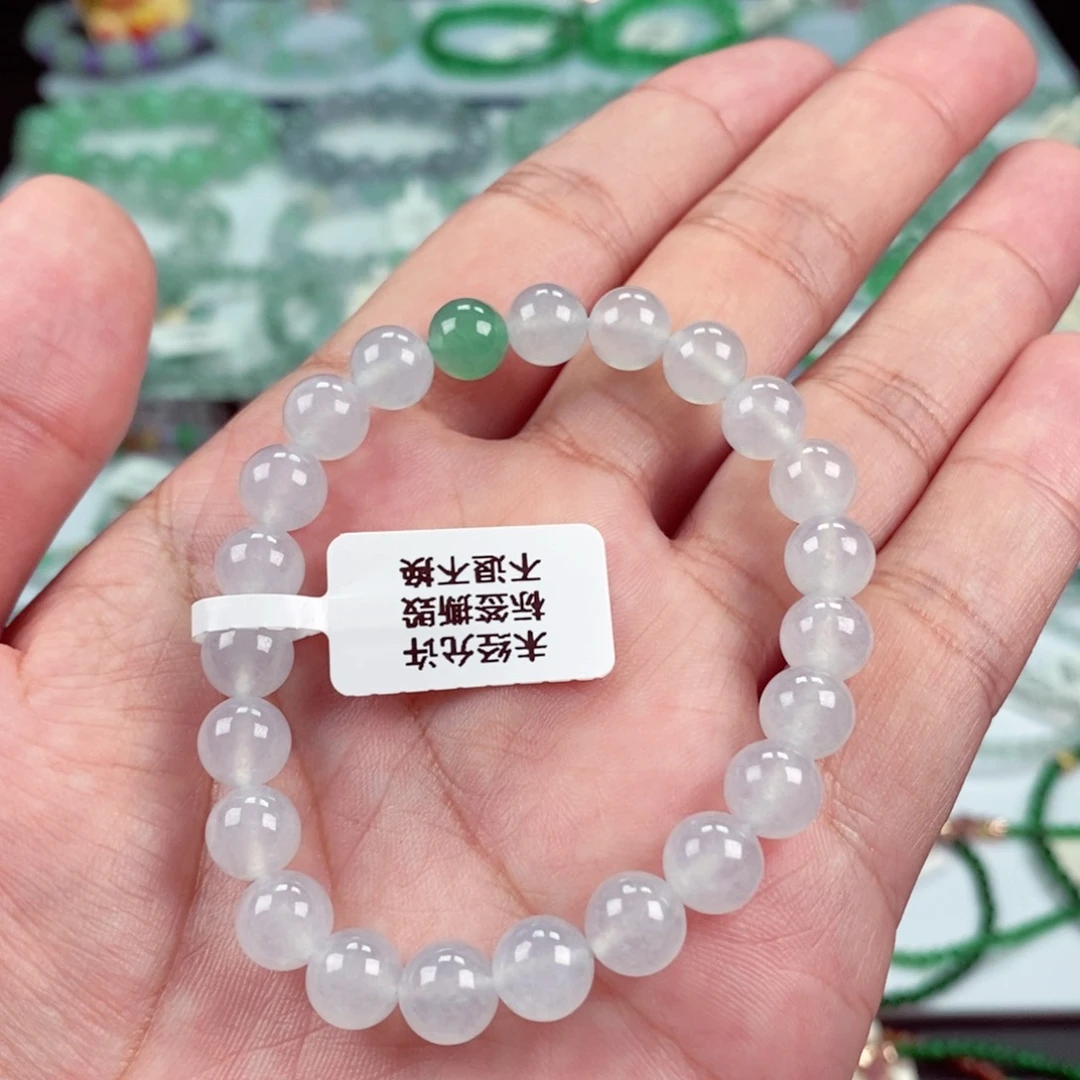 未镶嵌手链翡翠糖****桃卡8