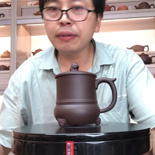 紫泥茶杯三足金蟾容量400
