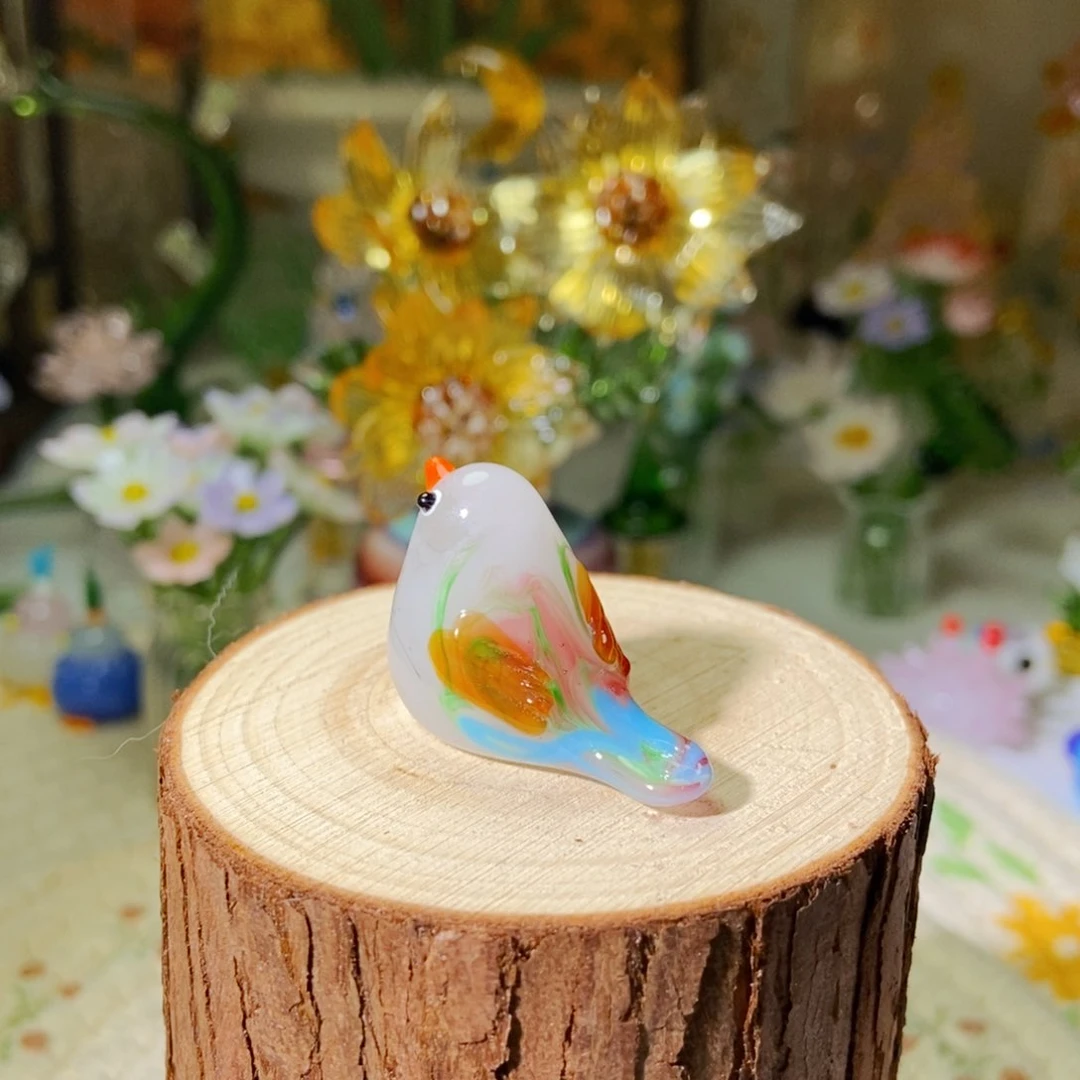 琉璃手工艺品小鸟