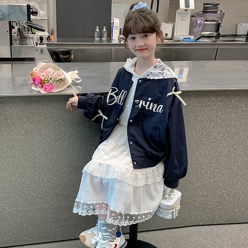 女童外套春秋款2025新款洋气儿童春装棒球服小宝宝运动春季上衣潮