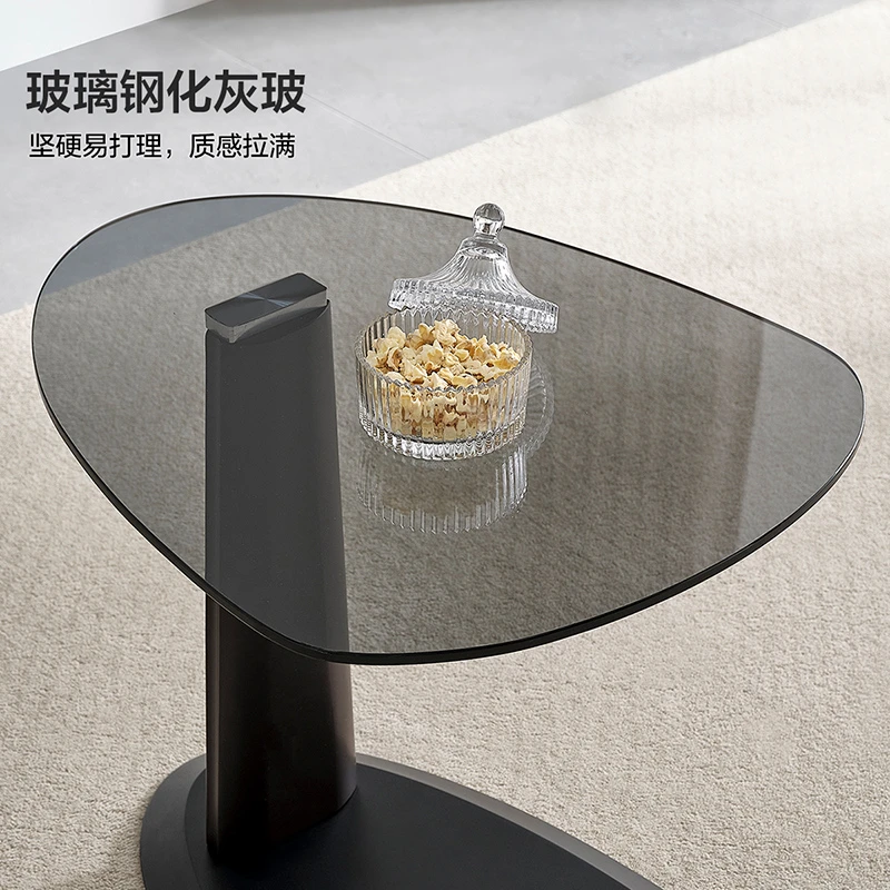 【迷住优选】 QY全友家居微晶石茶几电视柜圆弧加厚台面移动茶台