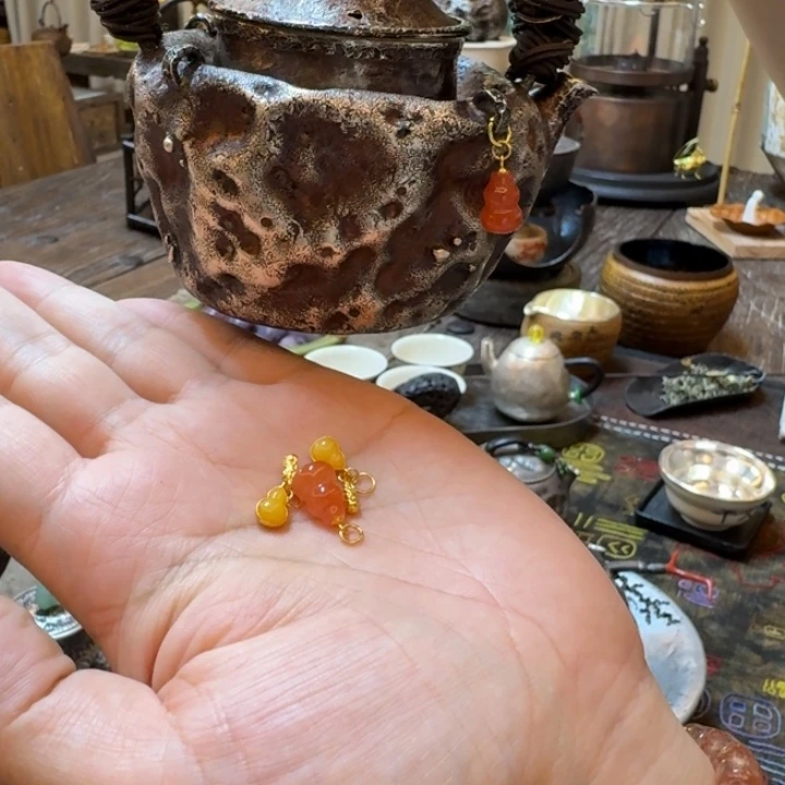 红*壶摆件茶摆件茶具