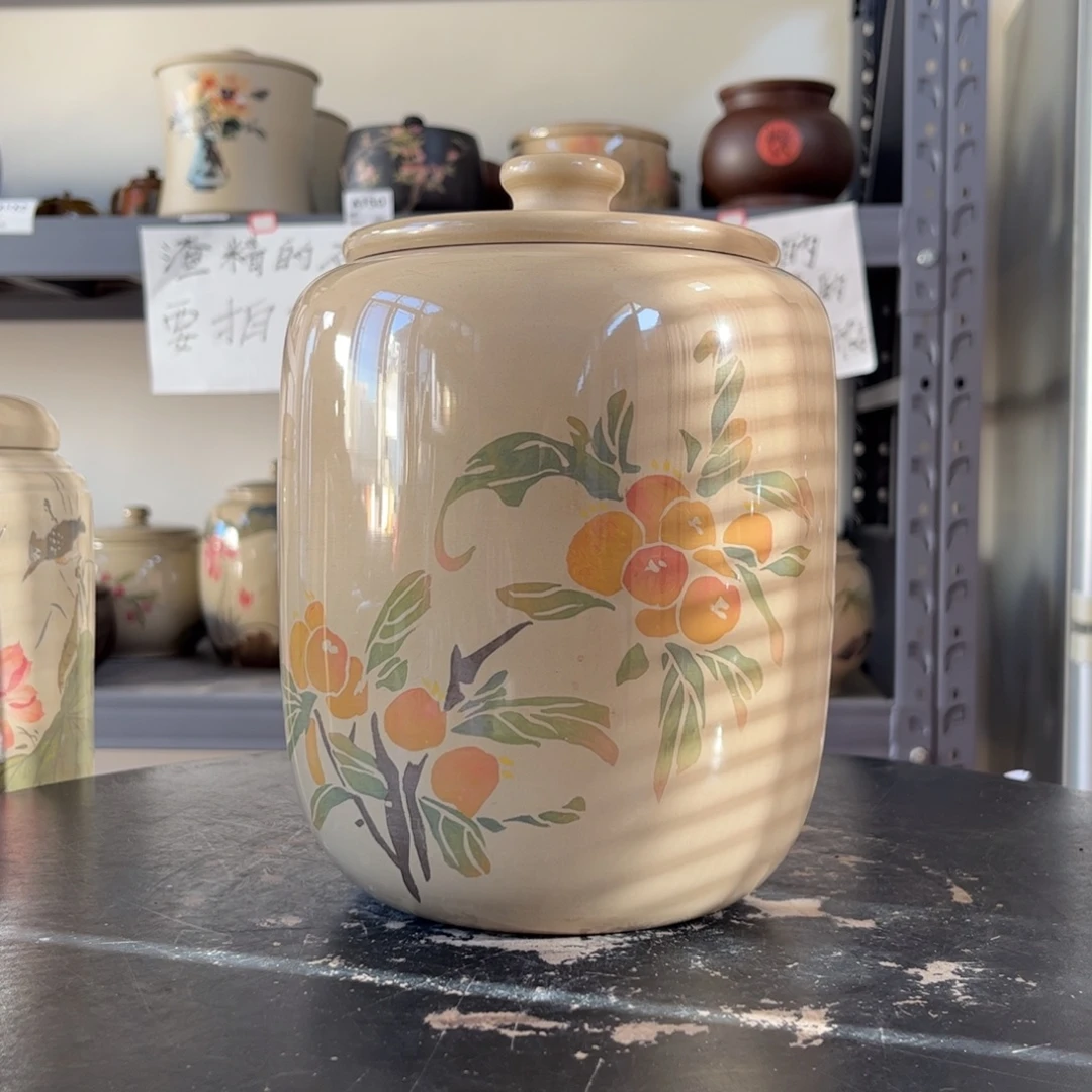 白泥水亮光存茶罐醒茶罐500g