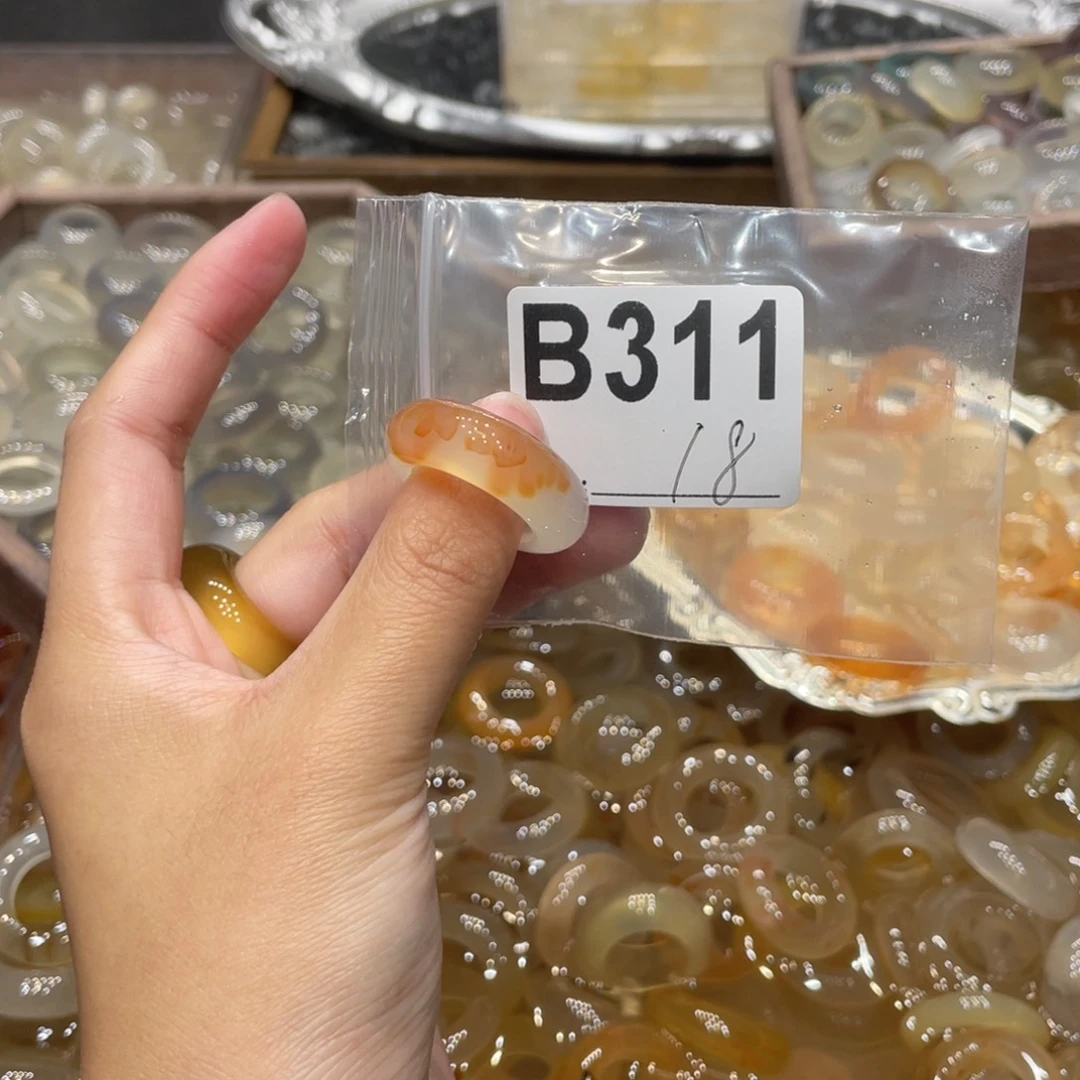 玛瑙/玉髓未镶嵌戒指311