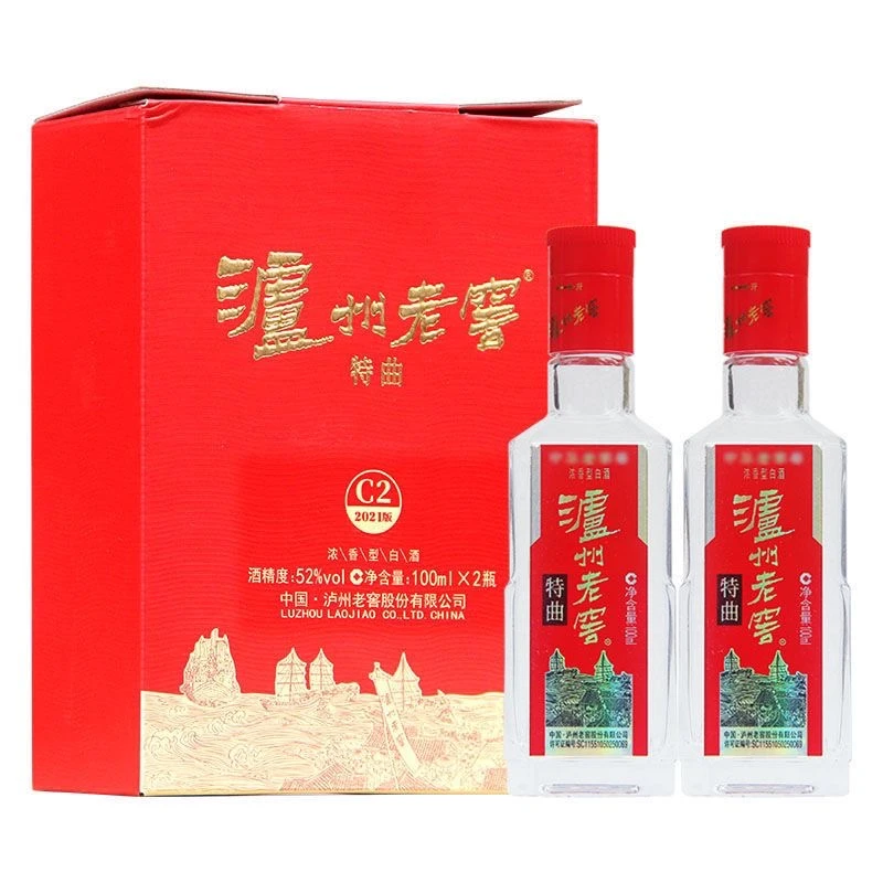 泸州老窖【老李选酒】泸州老窖特曲 浓香型白酒 100ml*2盒装52度