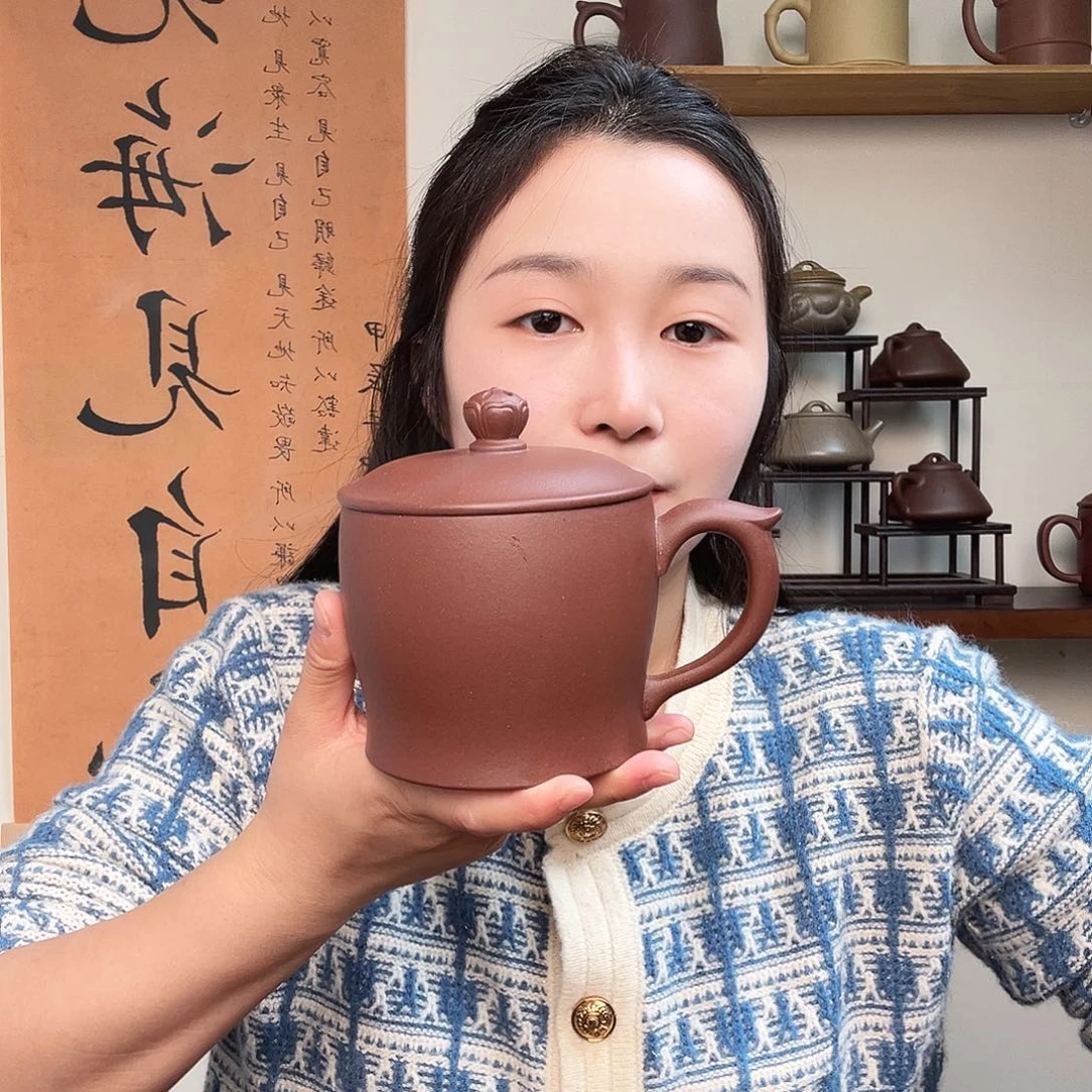茶杯紫砂一**安微瑕紫砂盖杯底槽清