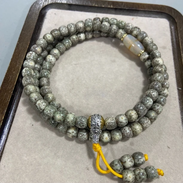 Y750原生态海南料星月菩提8×7mm长串（底色多样性发货发其一）