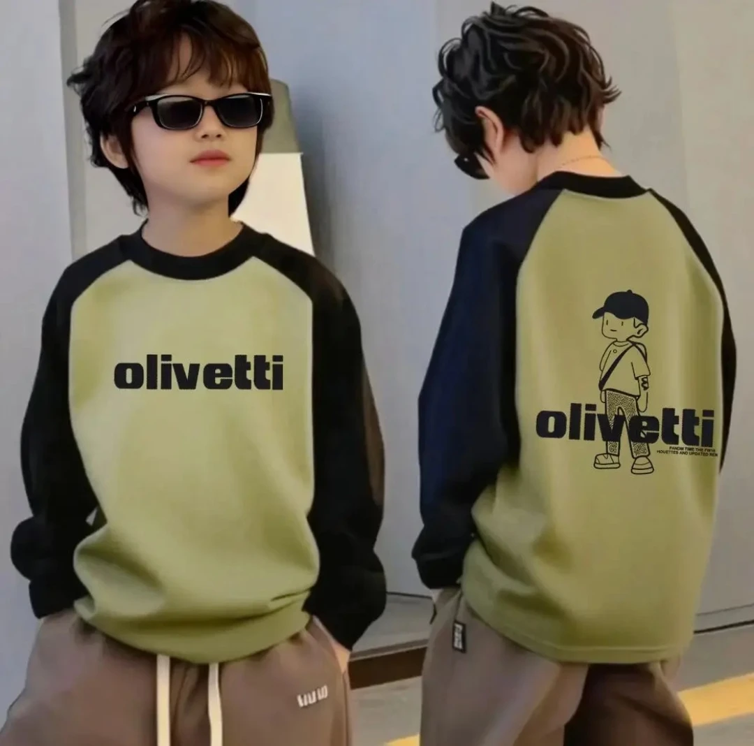 男童t恤长袖儿童春秋打底衫插肩袖2025新款男孩帅气卡通衣服上衣