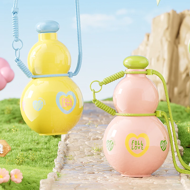 葫芦运动水杯水壶外出便携高颜值2025新款女生塑料杯学生上学专用