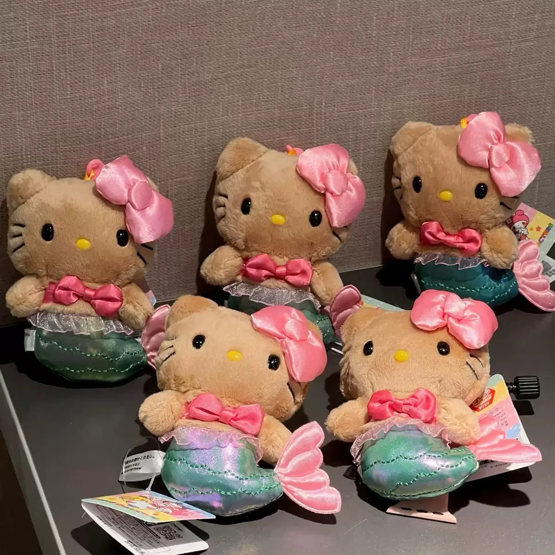 【宝藏库】美版夏威夷黑皮镭射粉美人鱼kitty挂件