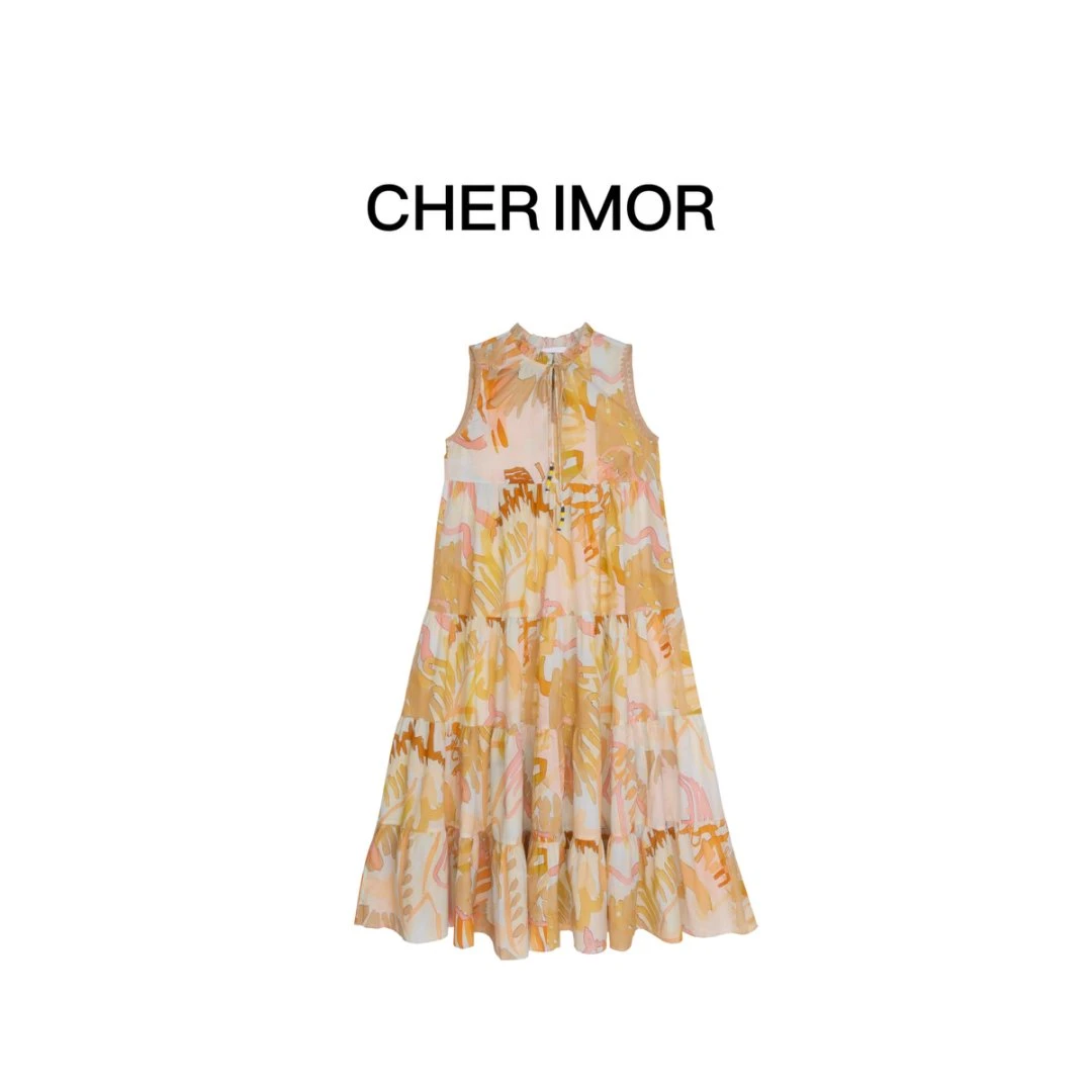 CHER IMOR 【幻彩夏日】法式显瘦时尚吊带连衣裙 2096 Hi Fortune