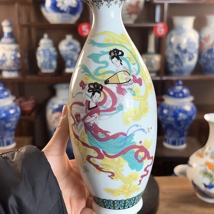 瓷片景德镇陶瓷赏瓶