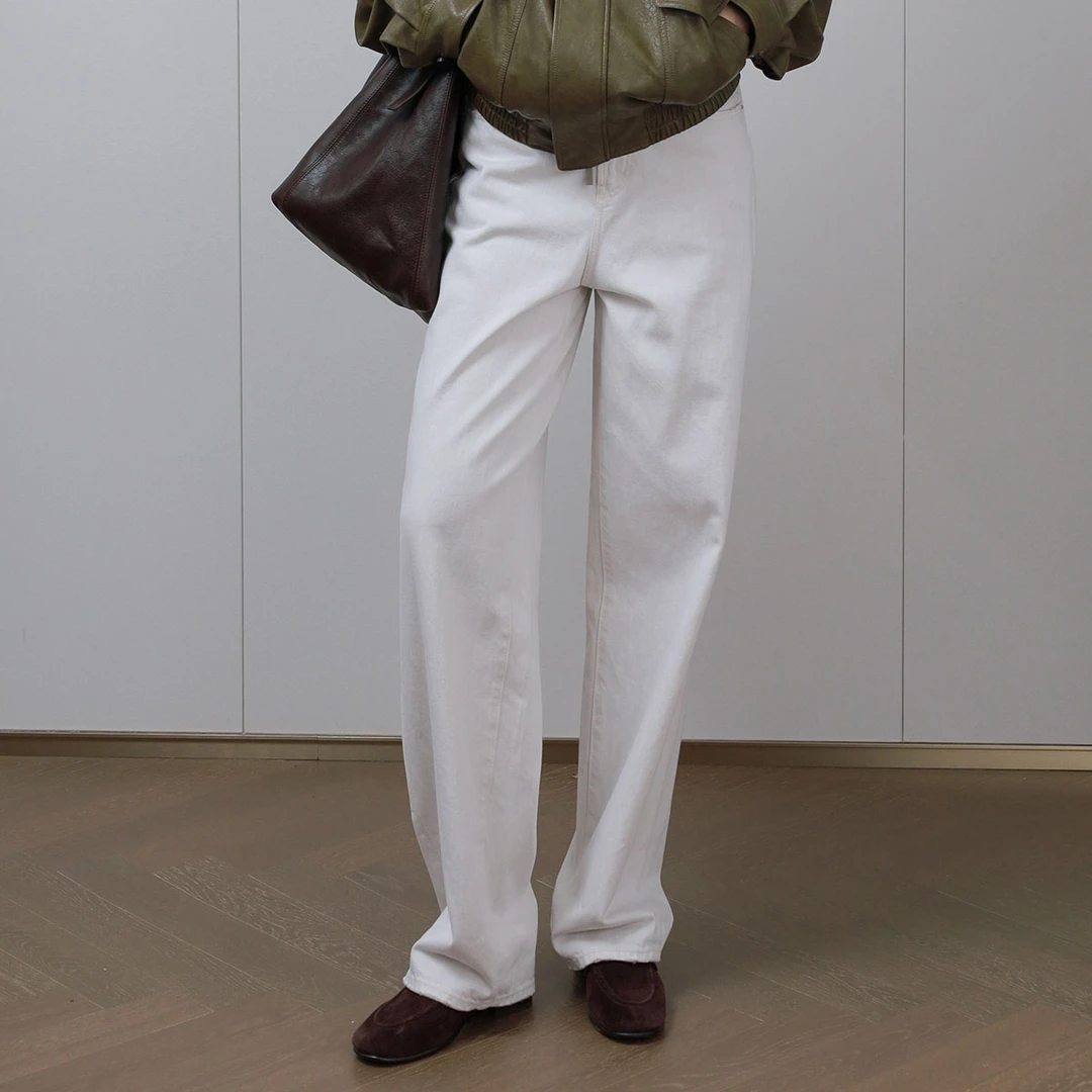 LA MAISON ONE 100棉长裤哈伦裤高腰牛仔裤水洗L253K114