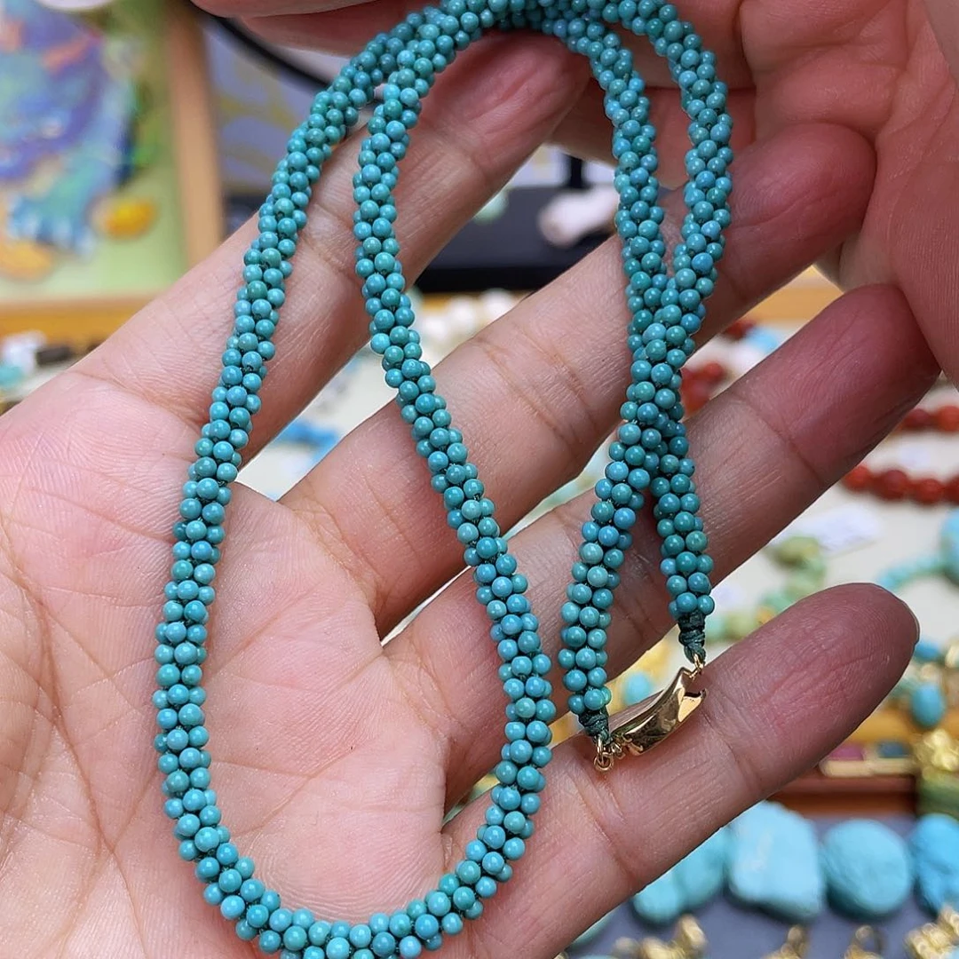 绿松石18K金镶嵌项链