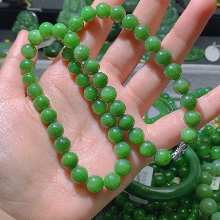 和田玉（碧玉）未镶嵌项链