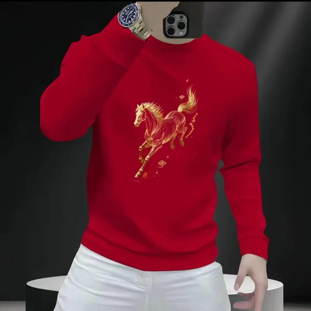 2026秋冬季新款男士重磅保暖卫衣时尚百搭休闲套头圆领长袖卫衣男