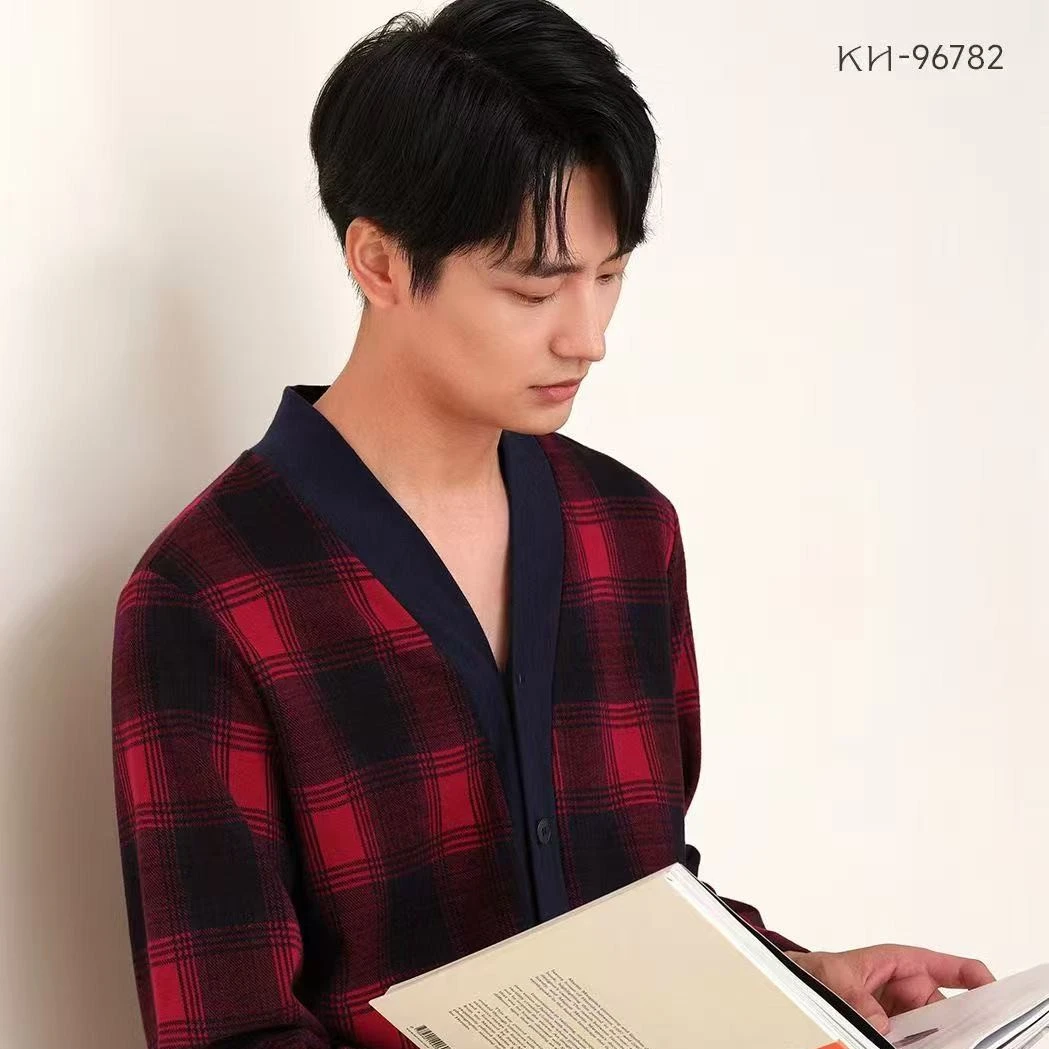 宽画男士秋冬保暖家居服套装