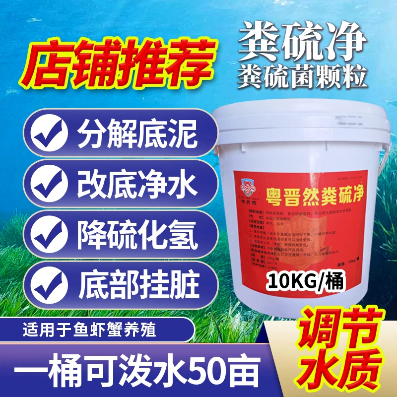 粤晋然粪硫净粪硫菌水产专用池塘生物改底颗粒分解淤泥黑泥调净水