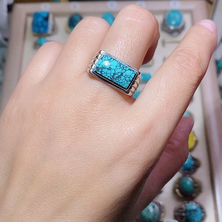 绿松石银S925镶嵌颈饰