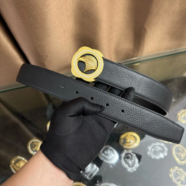 史蒂芬新款百搭男士皮带高档休闲老鹰头牛皮腰带青中老年时尚商务