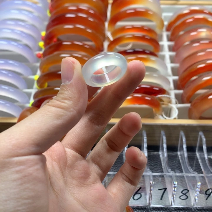 玛瑙/玉髓合金手镯冰飘戒指