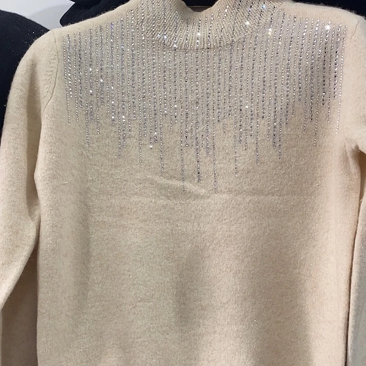 纯100%美丽诺羊毛一线烫钻颜色随机