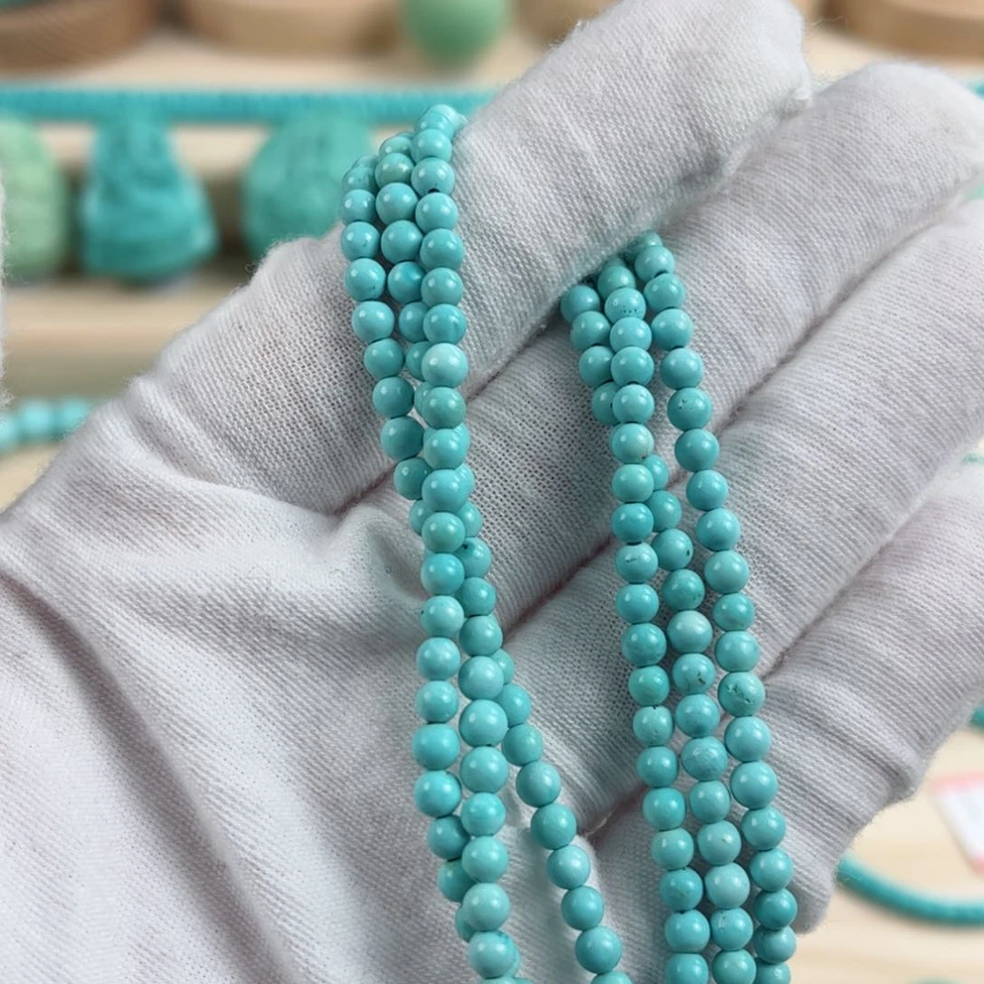 未镶嵌绿松石尺寸3.8mm