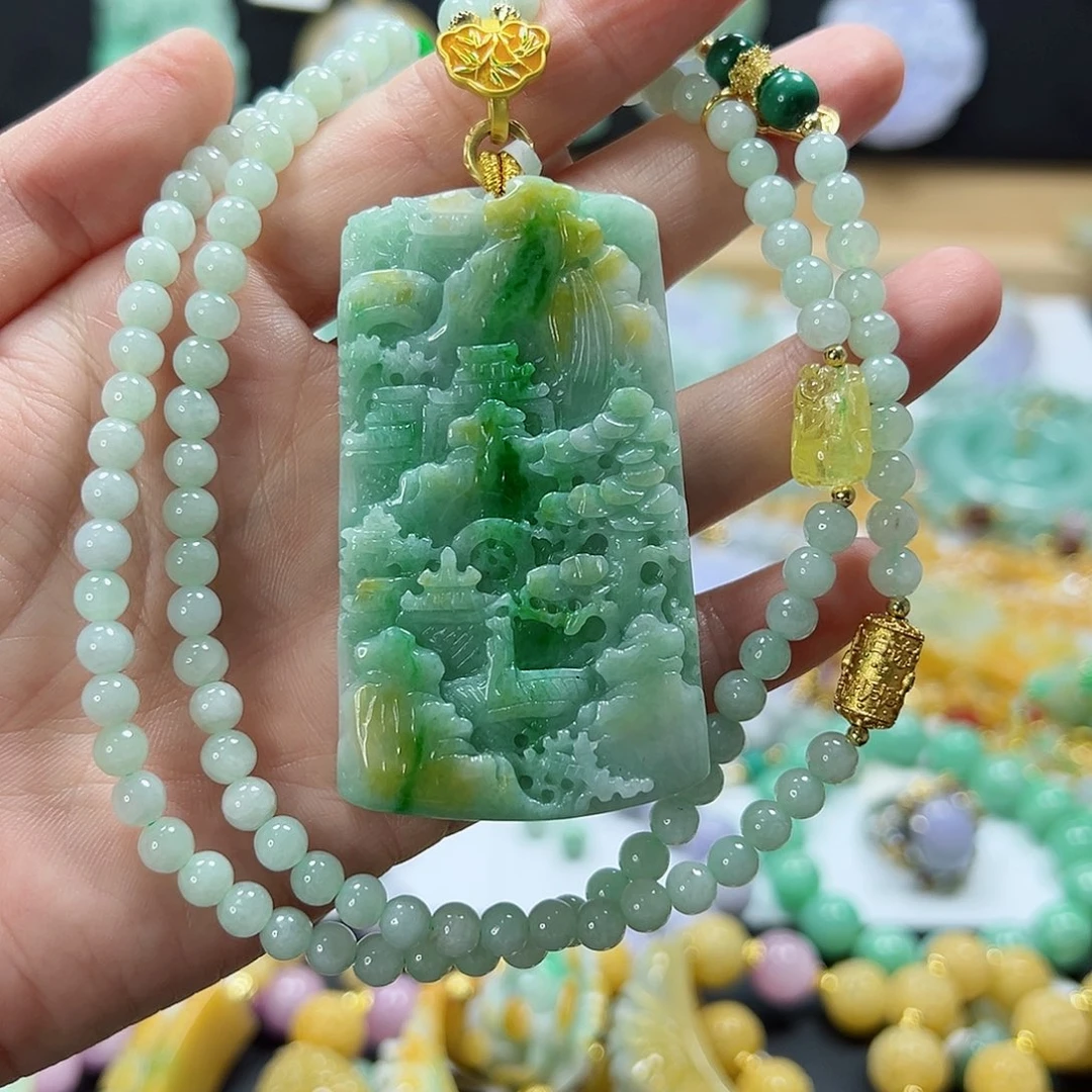 颈饰未镶嵌翡翠吊坠