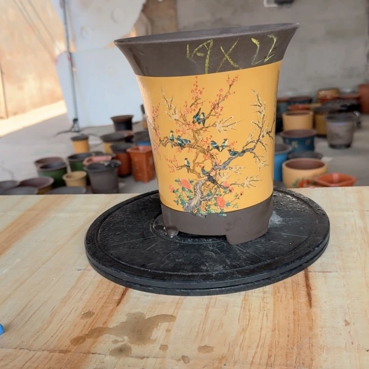 紫砂紫砂花盆包邮包破损