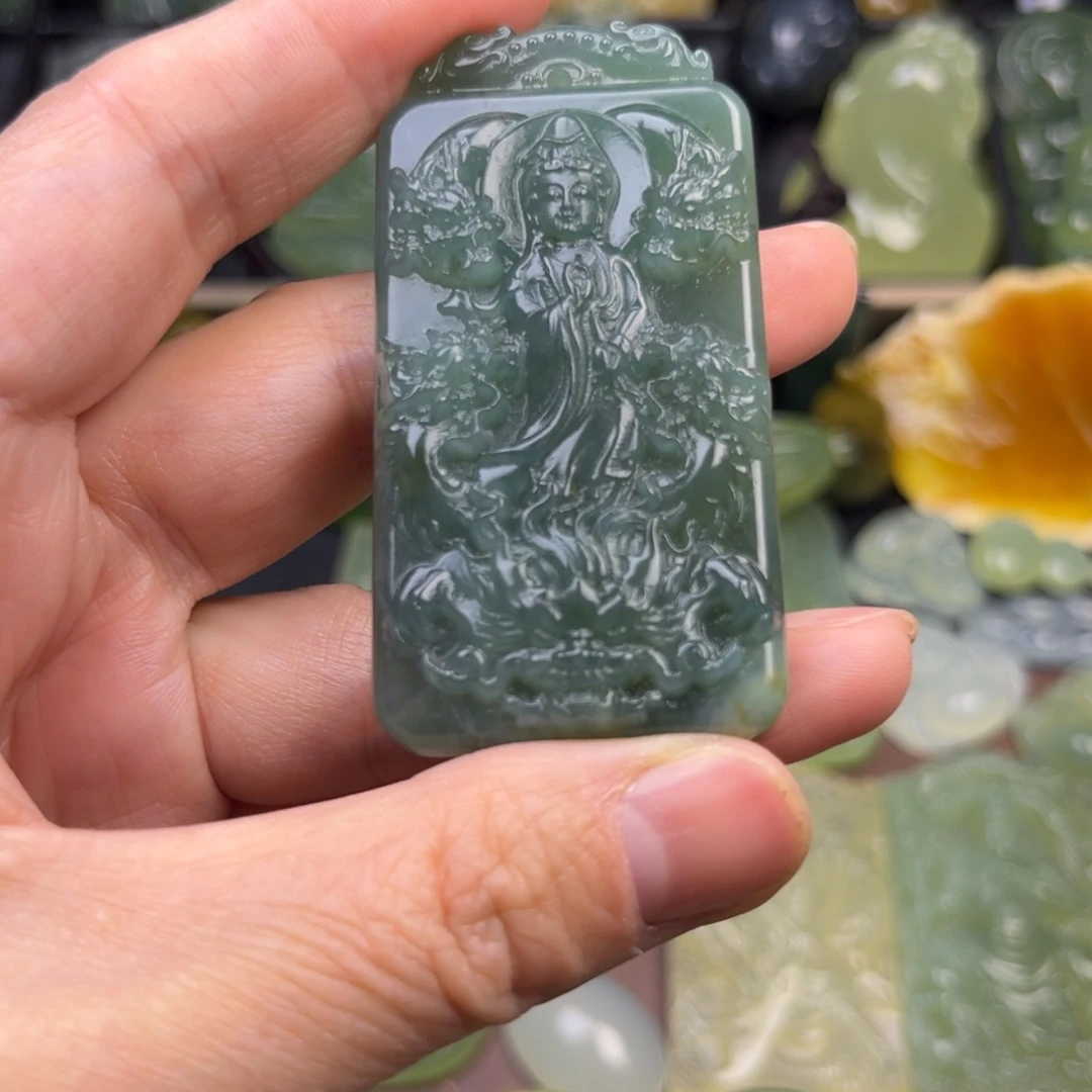 蛇纹石玉未镶嵌吊坠(不含链)