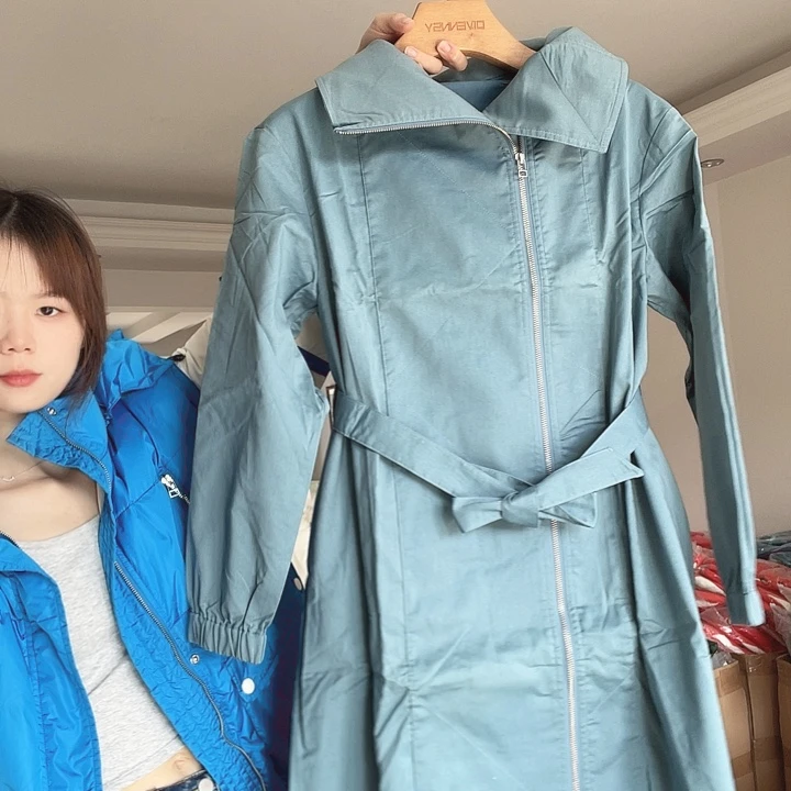 22 L 棉长款外套带腰带