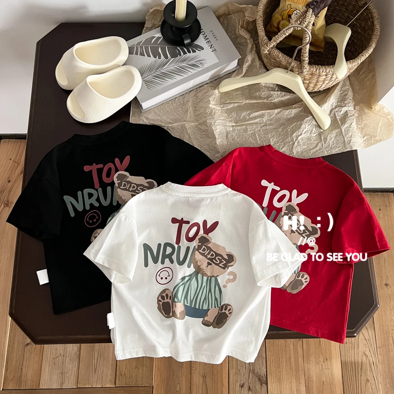 【现货】郝叔童品夏季限定洋气韩版2025男童时尚百搭网红短袖HN5255