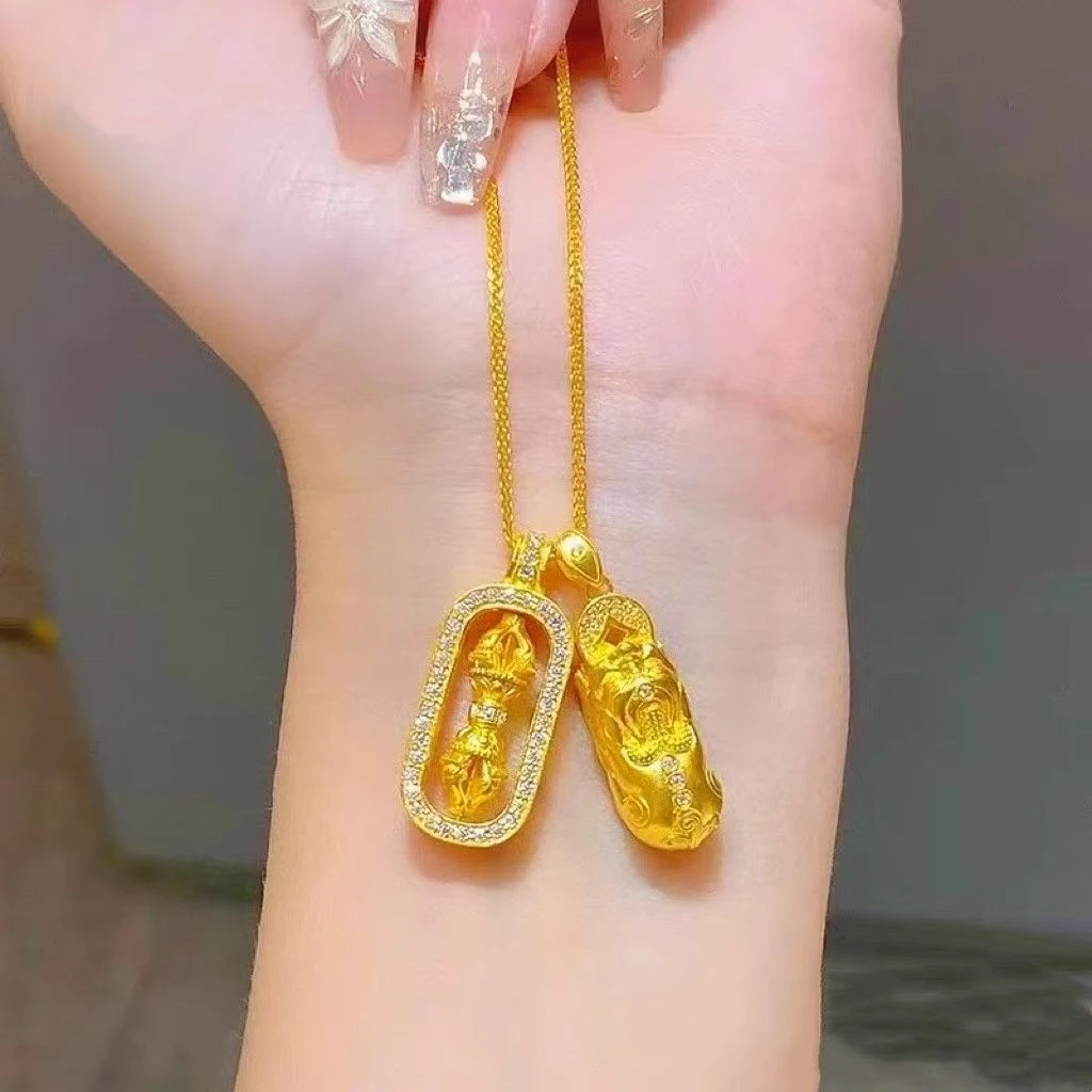 大静静优选 009金刚杵招财貔貅镶钻吊坠久不掉色