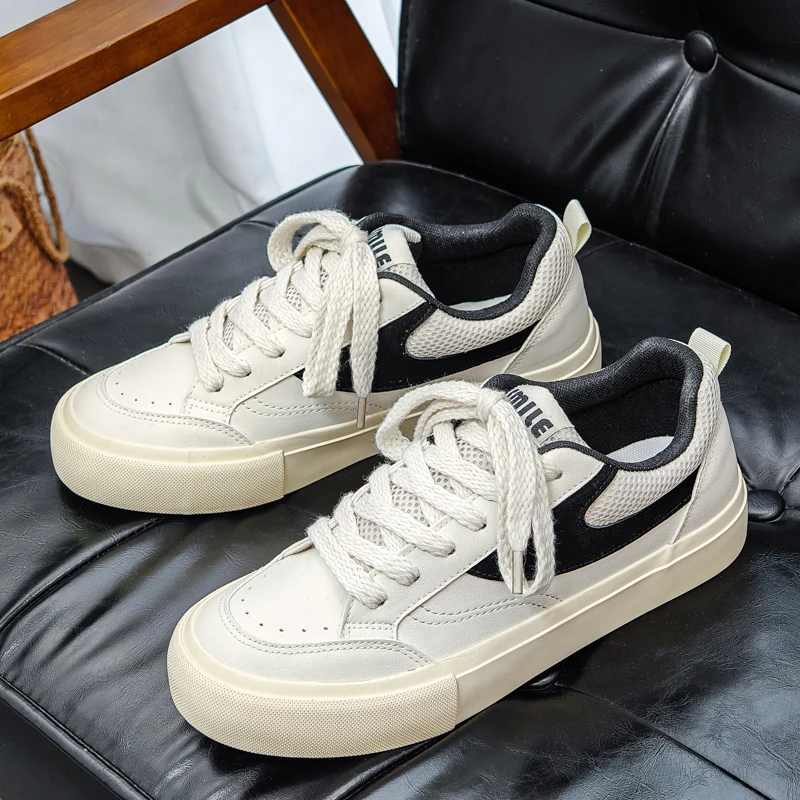 2025春季新款休闲鞋学生厚底复古板鞋男款潮流百搭小众设计潮鞋子