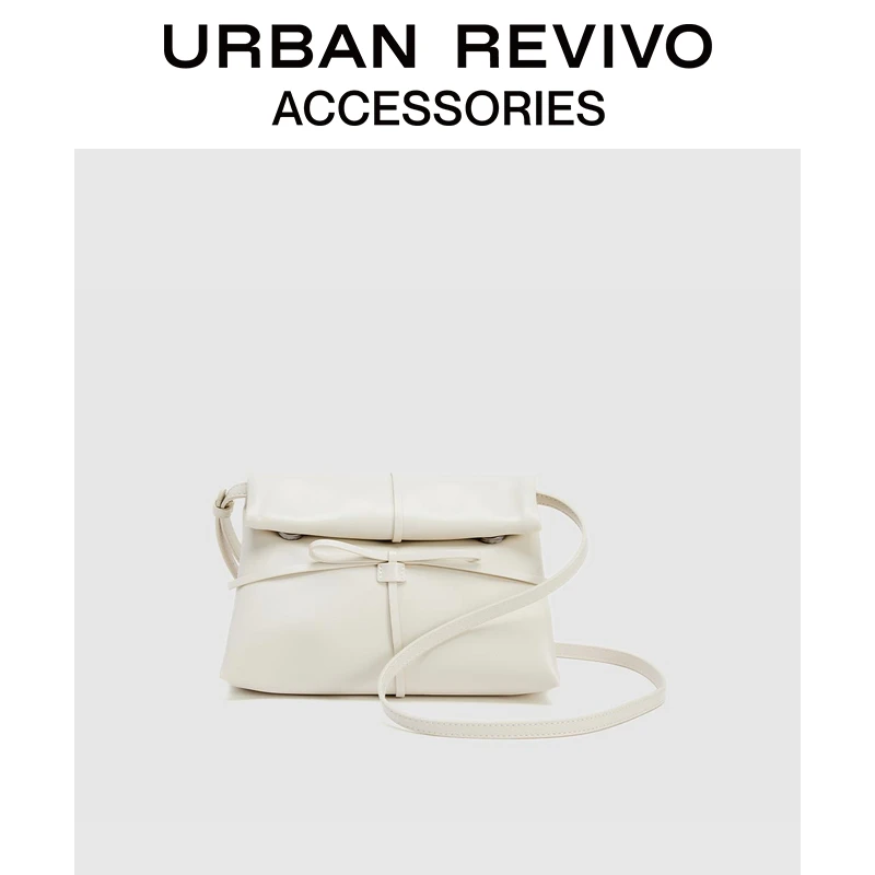 【商场同款】URBAN REVIVO2025春季新款女士银色斜挎包UAYB50010