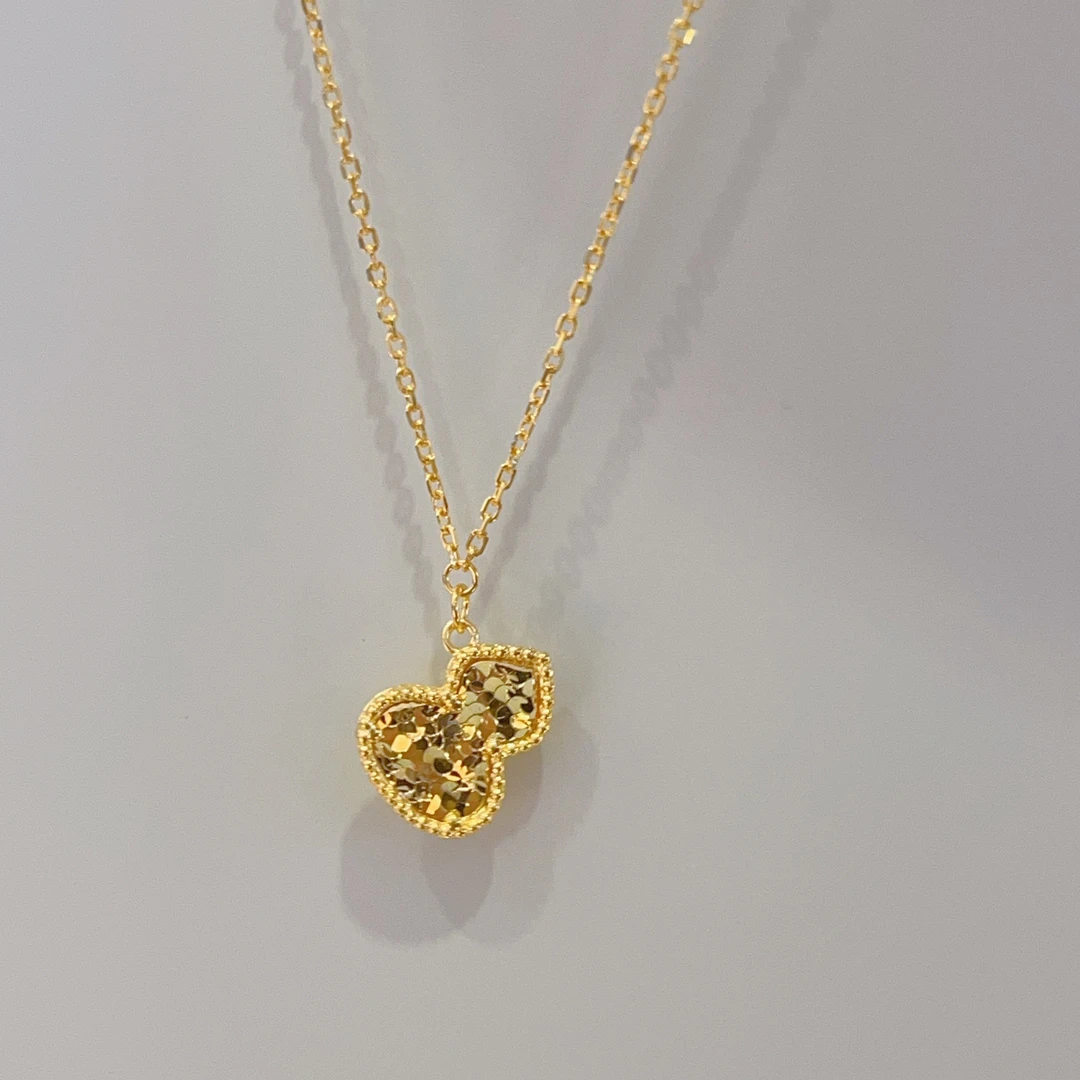 5G工艺足金999双面碎冰冰葫芦套链