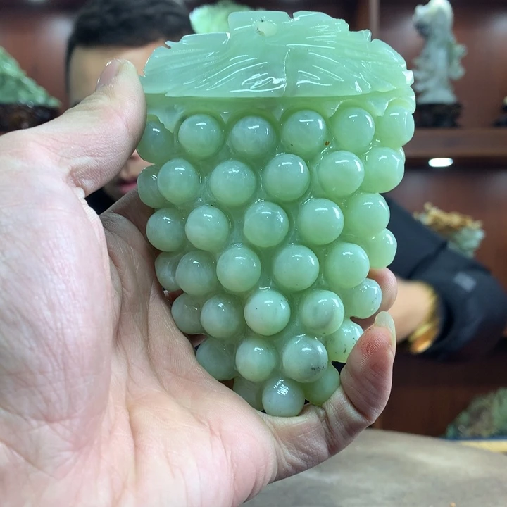 【闪购商品】蛇纹石玉（覆膜）珠宝奇石未镶嵌猫*滚