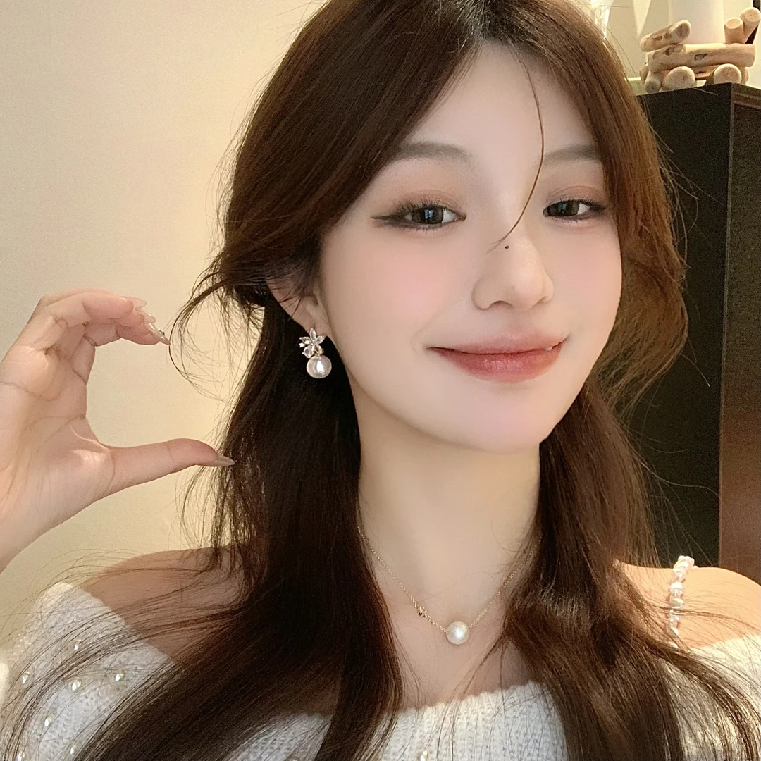 FULL GIRLISH耳环01286气质轻奢花朵珠珠耳环