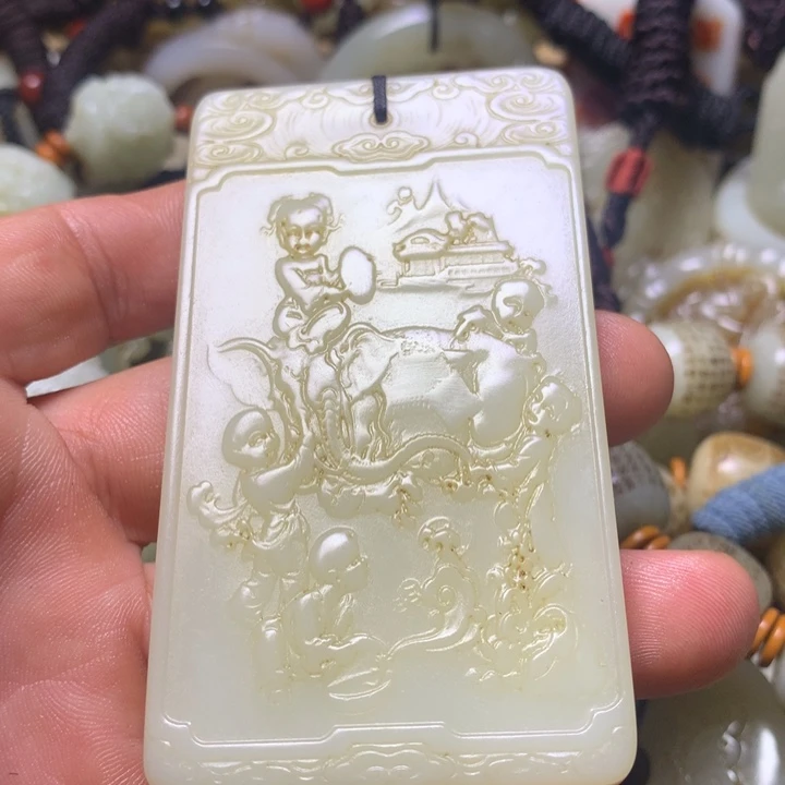 未镶嵌和田玉挂件小***身