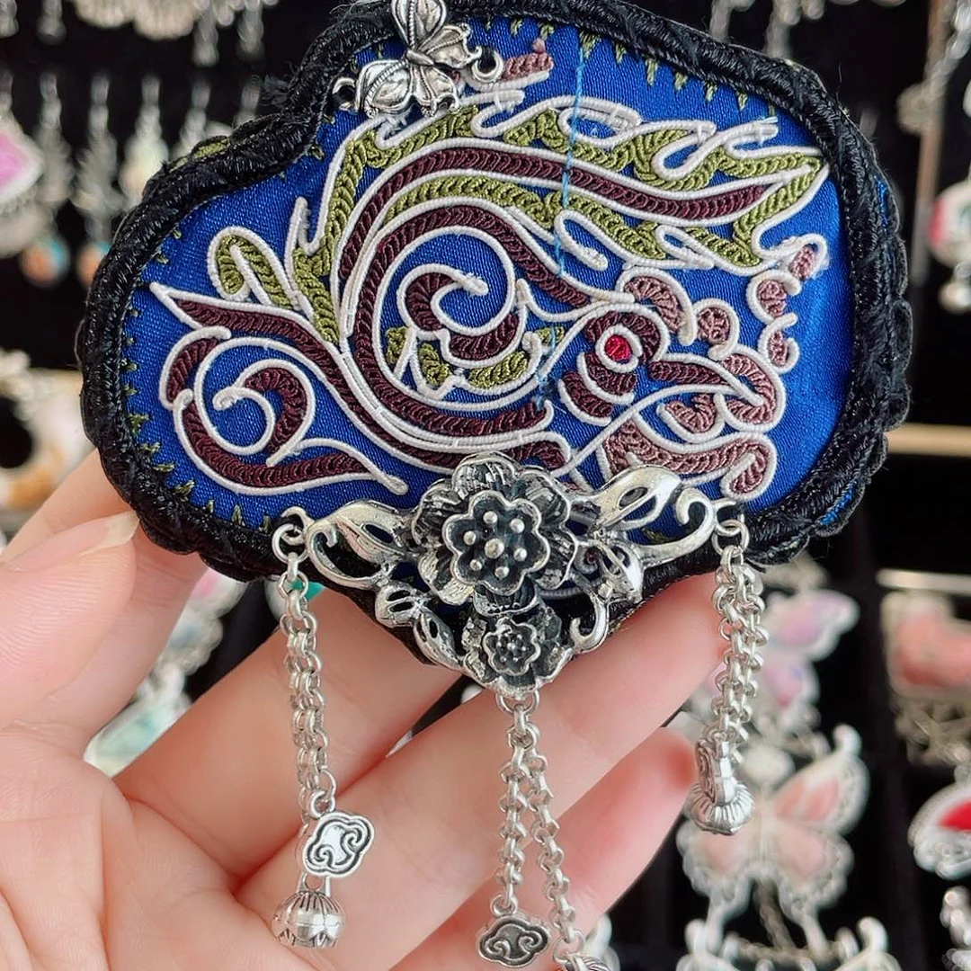 织绣非遗刺绣发夹