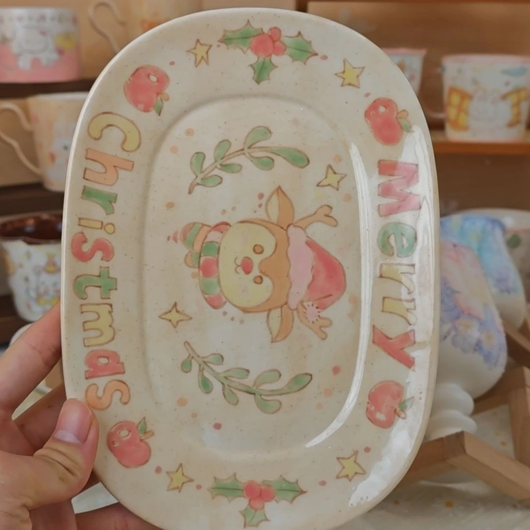 陶小鹿圣诞节日餐盘